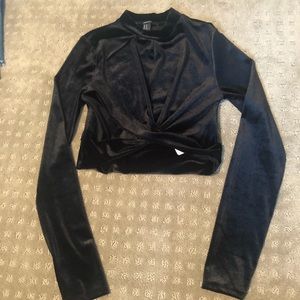 Forever 21 Velvet Crop Top